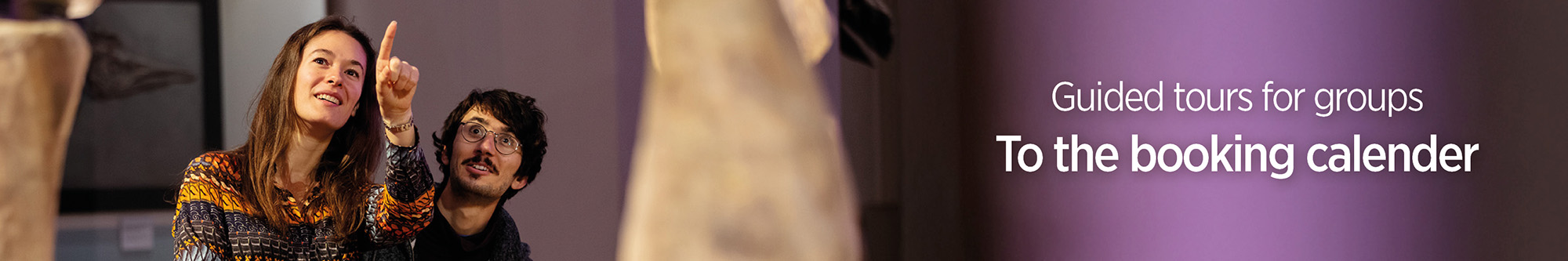 The picture functions as a link to the booking calendar for guided tours. Link opens in a new tab.