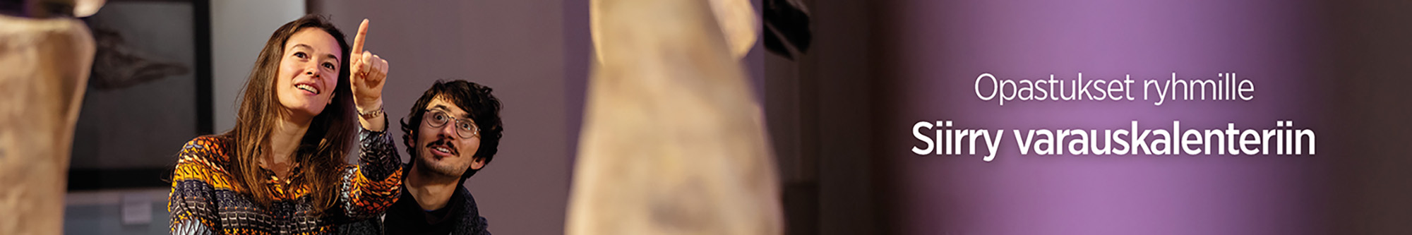 Kuva toimii linkkinä opastusvarauskalenteriin. Linkki avautuu uuteen välilehteen.